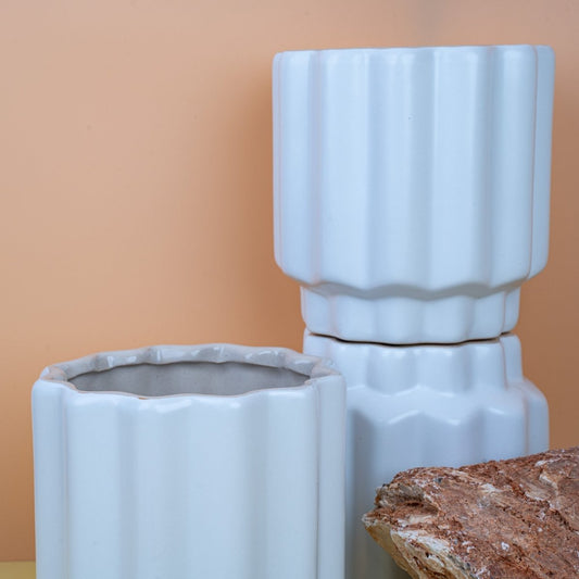 Übertopf Genf, dezente Farbgebung in besonderer Form – potflourri