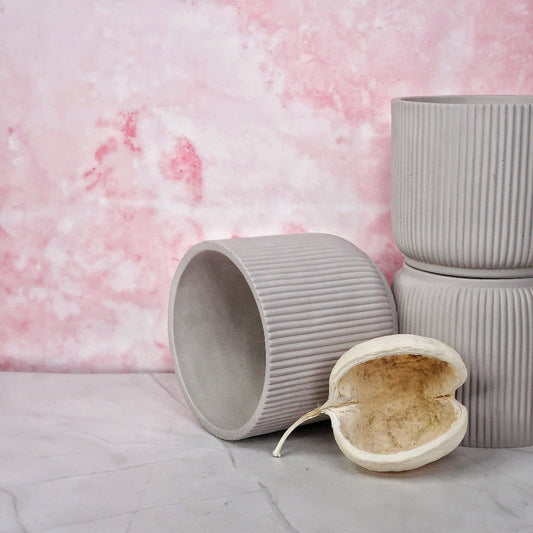 Übertopf LUZERN in Grau-Creme, 10 und 12 cm – potflourri