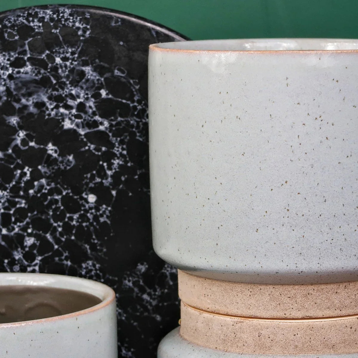 Übertopf OSLO – zeitloses Steingut-Design, 14 cm