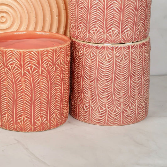 Keramik Übertopf SARAGOSSA in Rosa oder Melone, 10 cm – potflourri