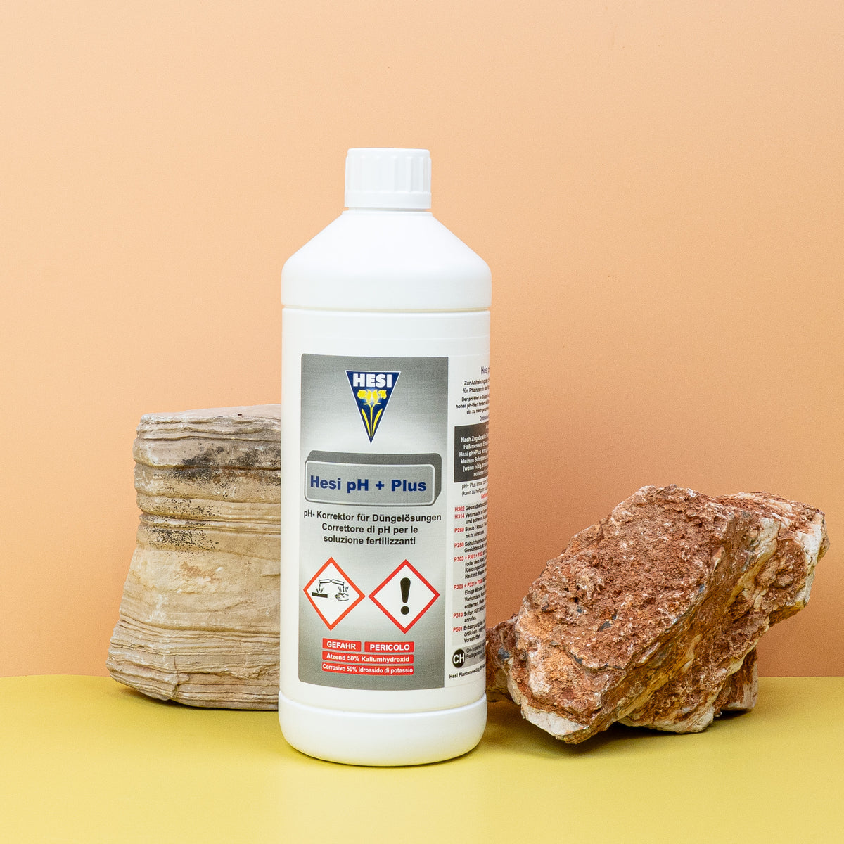 pH-Regulator Hesi pH-Plus, Flasche im Detail