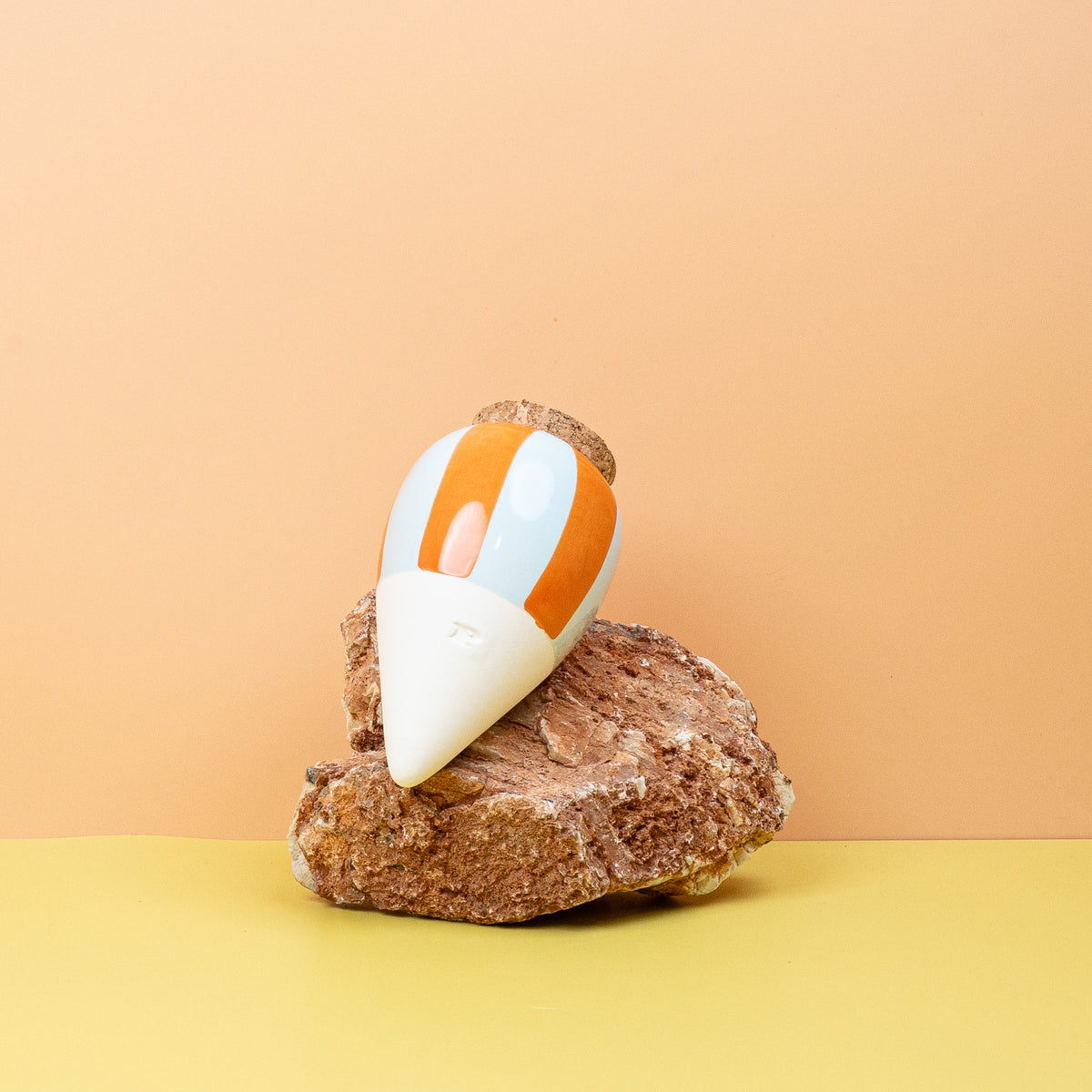 Selbstbewässerung Pepin Olla Orange Blau Gestreift – potflourri