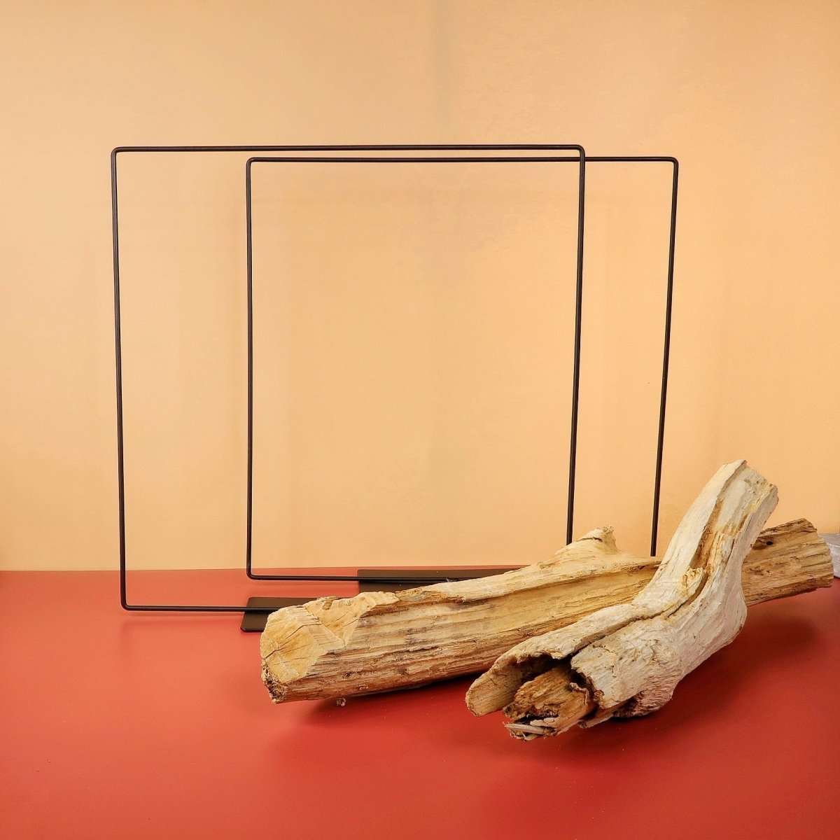 Airplant Holder Frame Black aus robustem Metall – potflourri