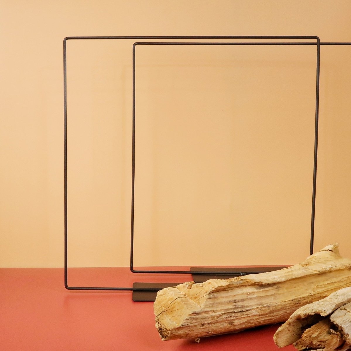 Airplant Holder Frame Black, rechteckiges Rahmendesign