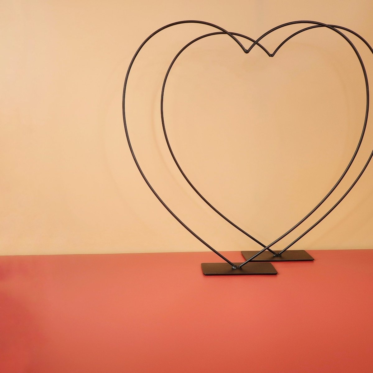 Airplant Holder Heart Black für optimale Luftzirkulation