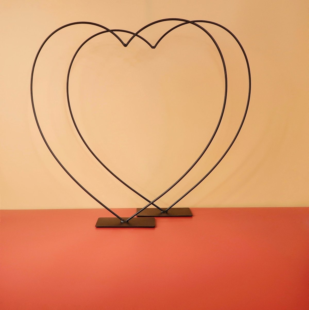 Airplant Holder Heart Black als Pflanzenhalter