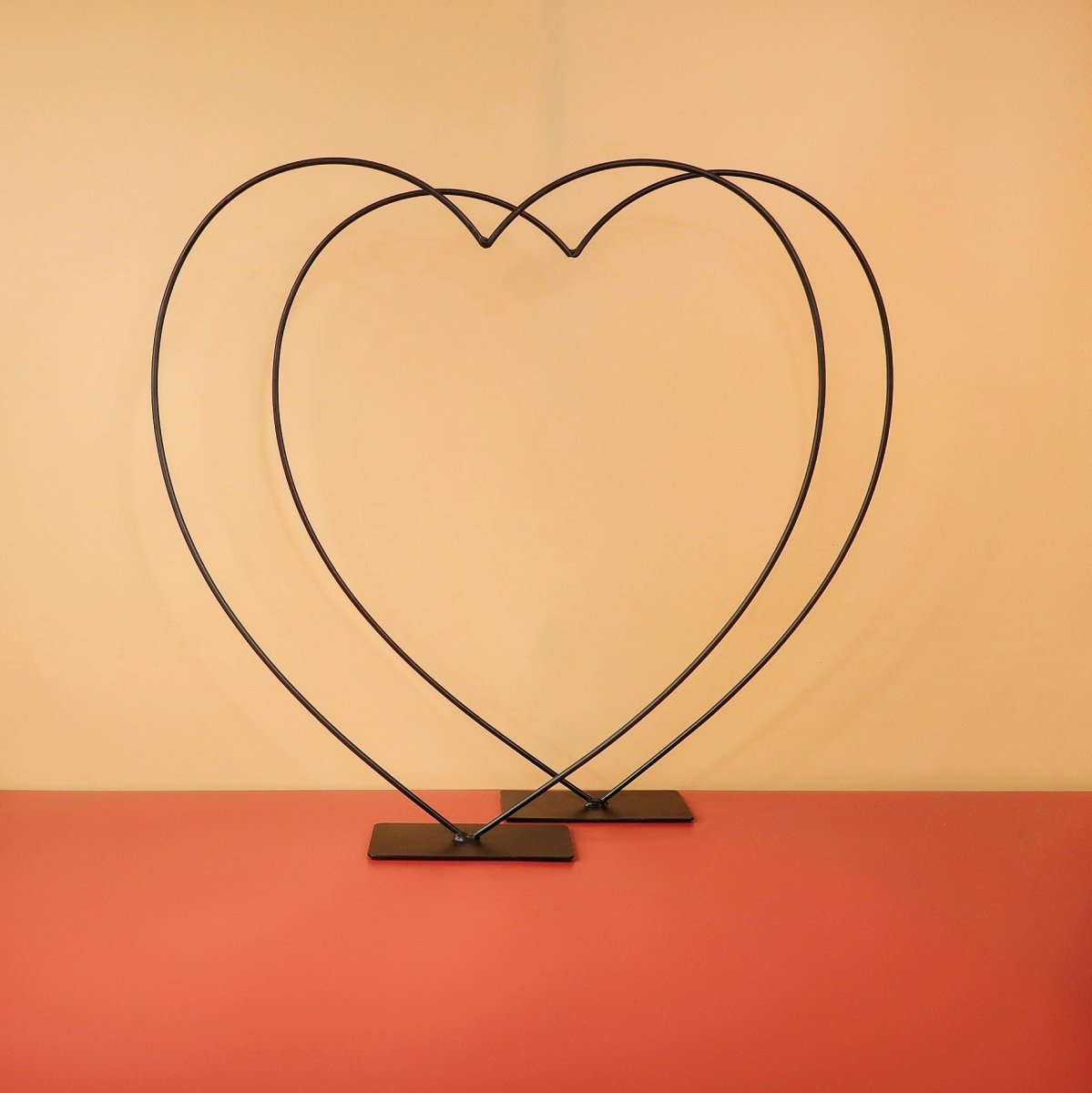 Airplant Holder Heart Black aus robustem Metall – potflourri