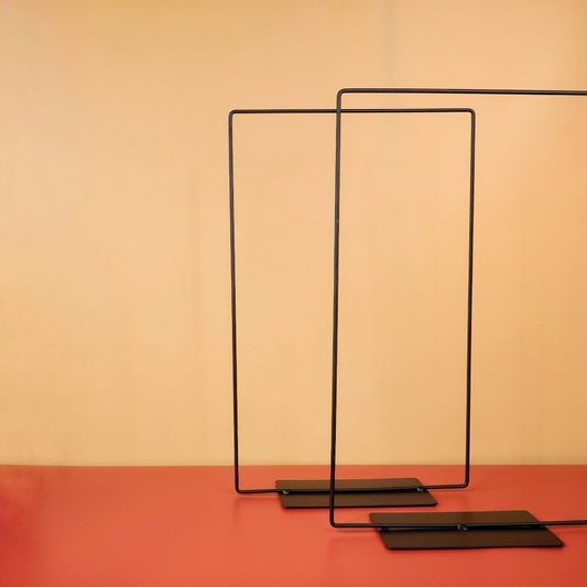 Airplant Holder Rectangle Black aus robustem Metall – potflourri
