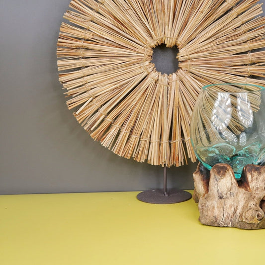 Airplant Holder Root Alvsbyn aus Teakwurzel mit Glas – potflourri