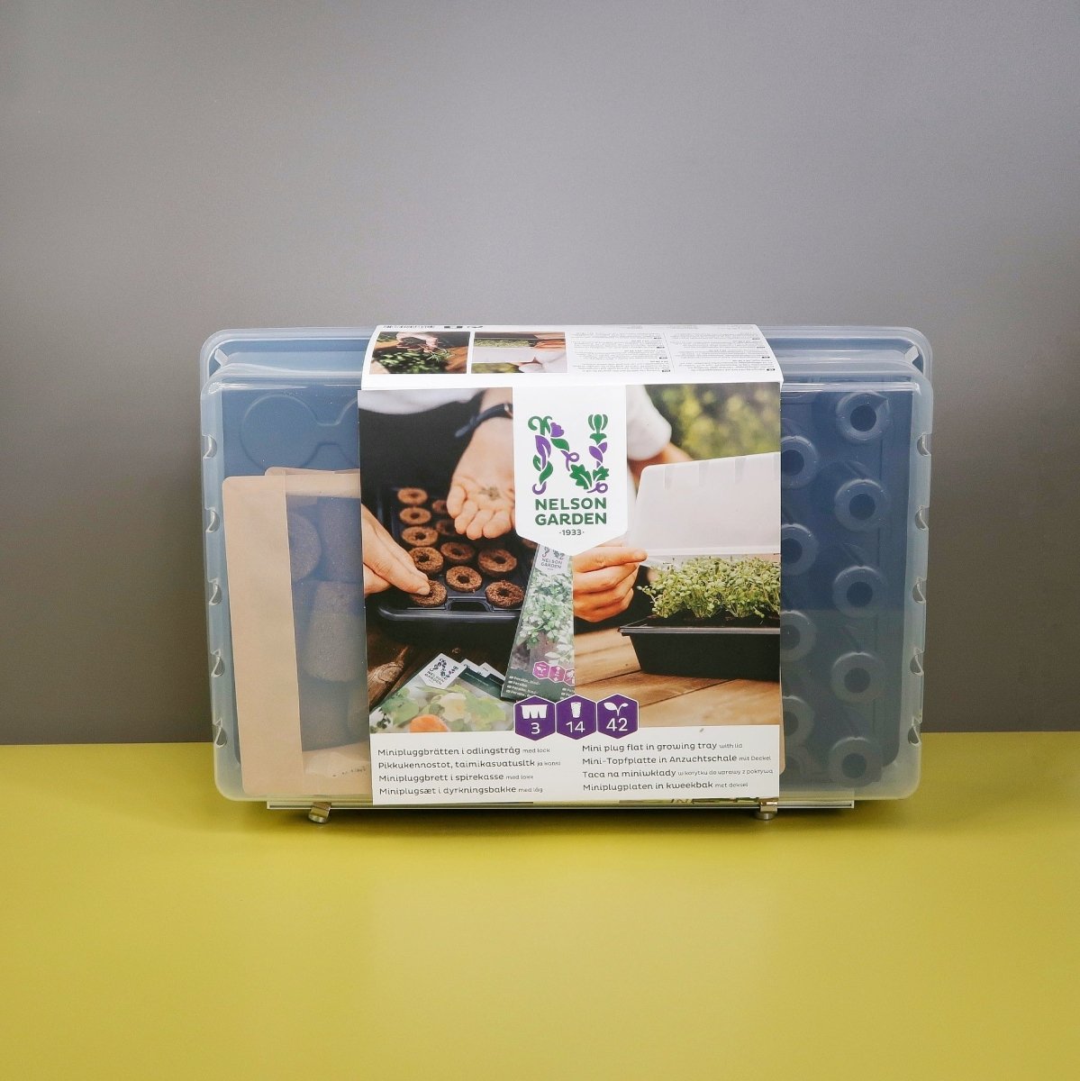 Anzuchtschale Nelsongarden Set aus Kunststoff mit Haube – potflourri