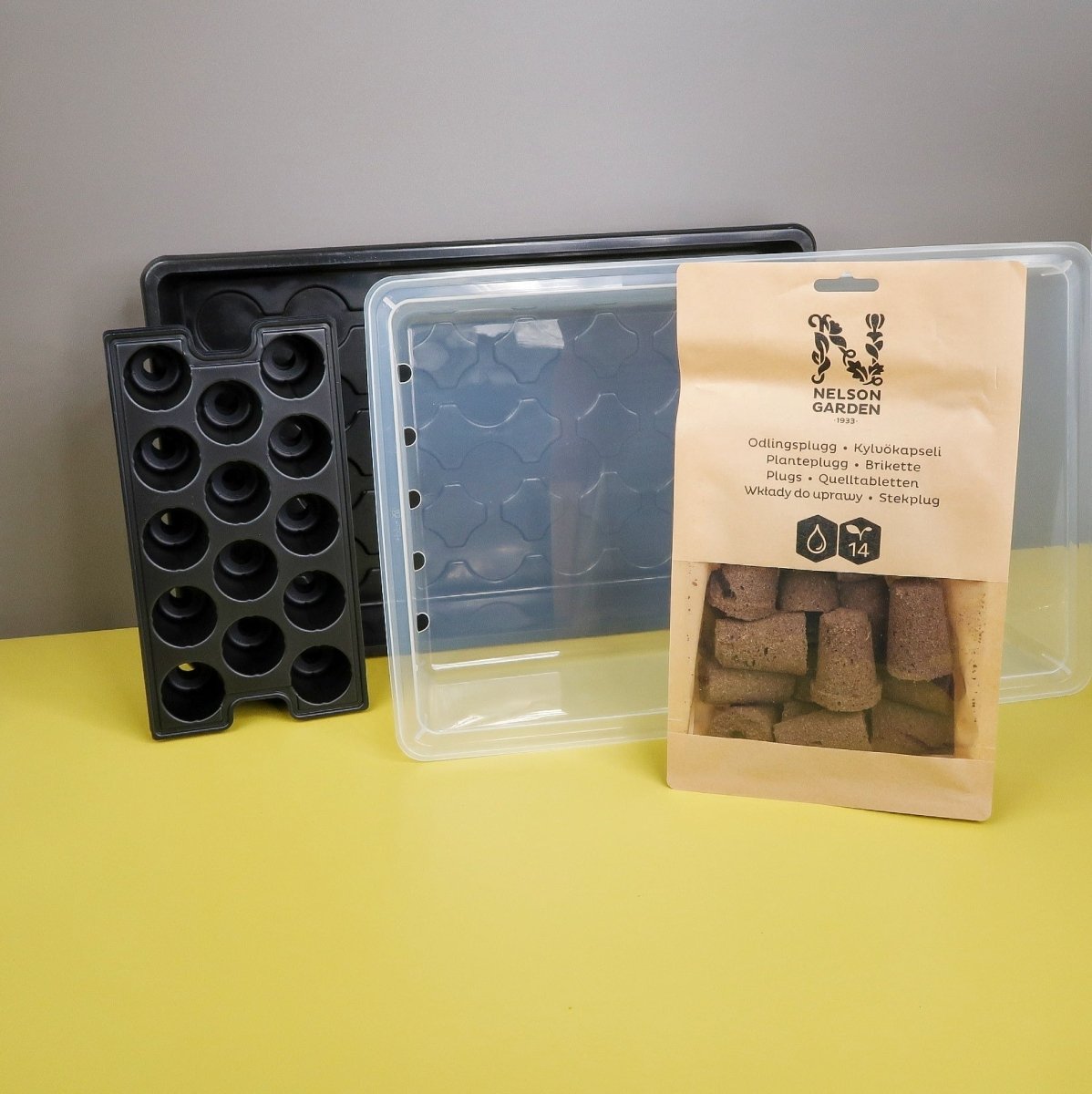 Anzuchtschale Nelsongarden Set aus recycelbarem Kunststoff