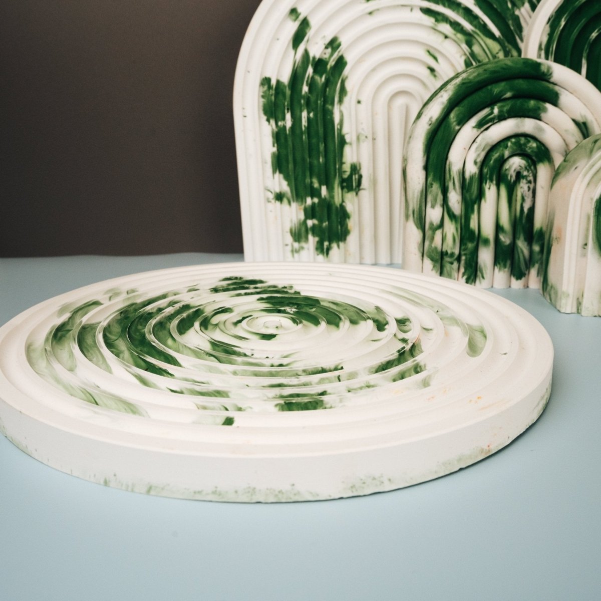 Dekoration Circle Green Splash mit lebendigen grünen Akzenten
