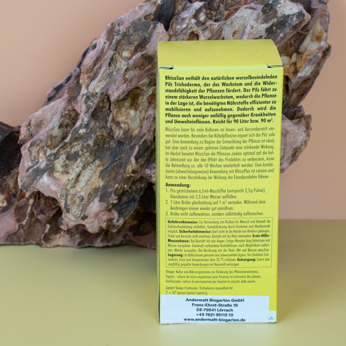 Andermatt Bodenaktivator RhizoSan, Pulver in Nahaufnahme