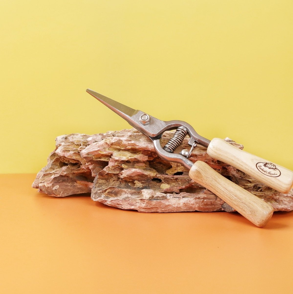 Gartenschere Esschert Holz, Griffe aus warmem Eschenholz