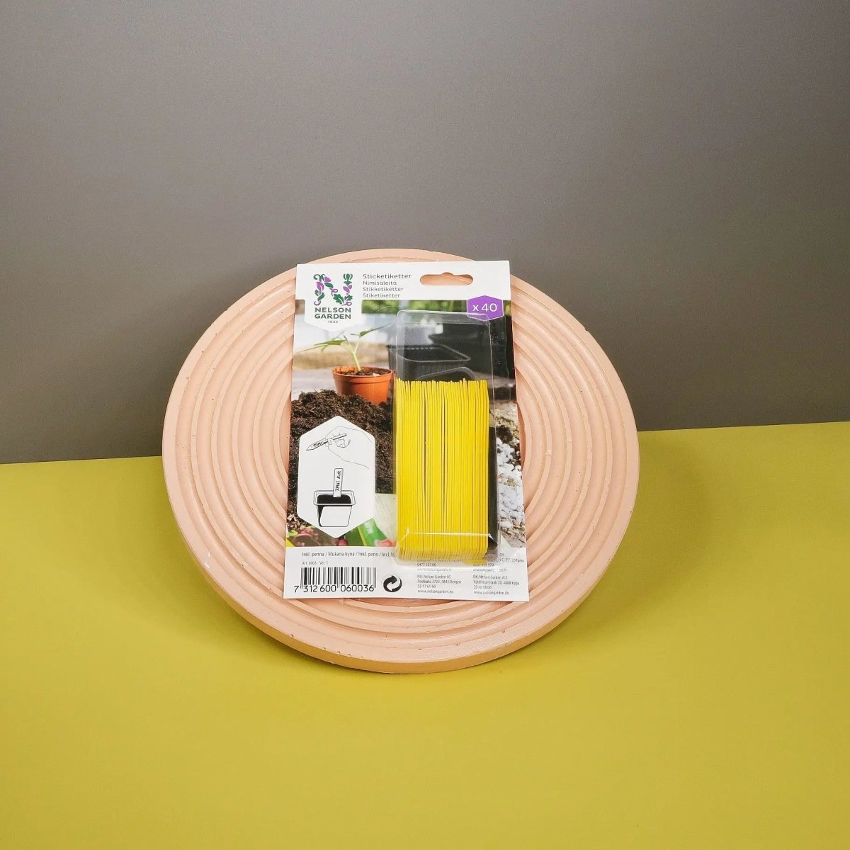 Pflanzenschilder Nelsongarden Gelb mit Beschriftungsstift – potflourri