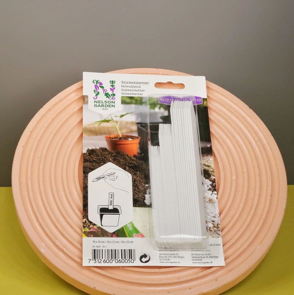 Pflanzenschilder Nelsongarden Weiss aus recycelbarem Kunststoff