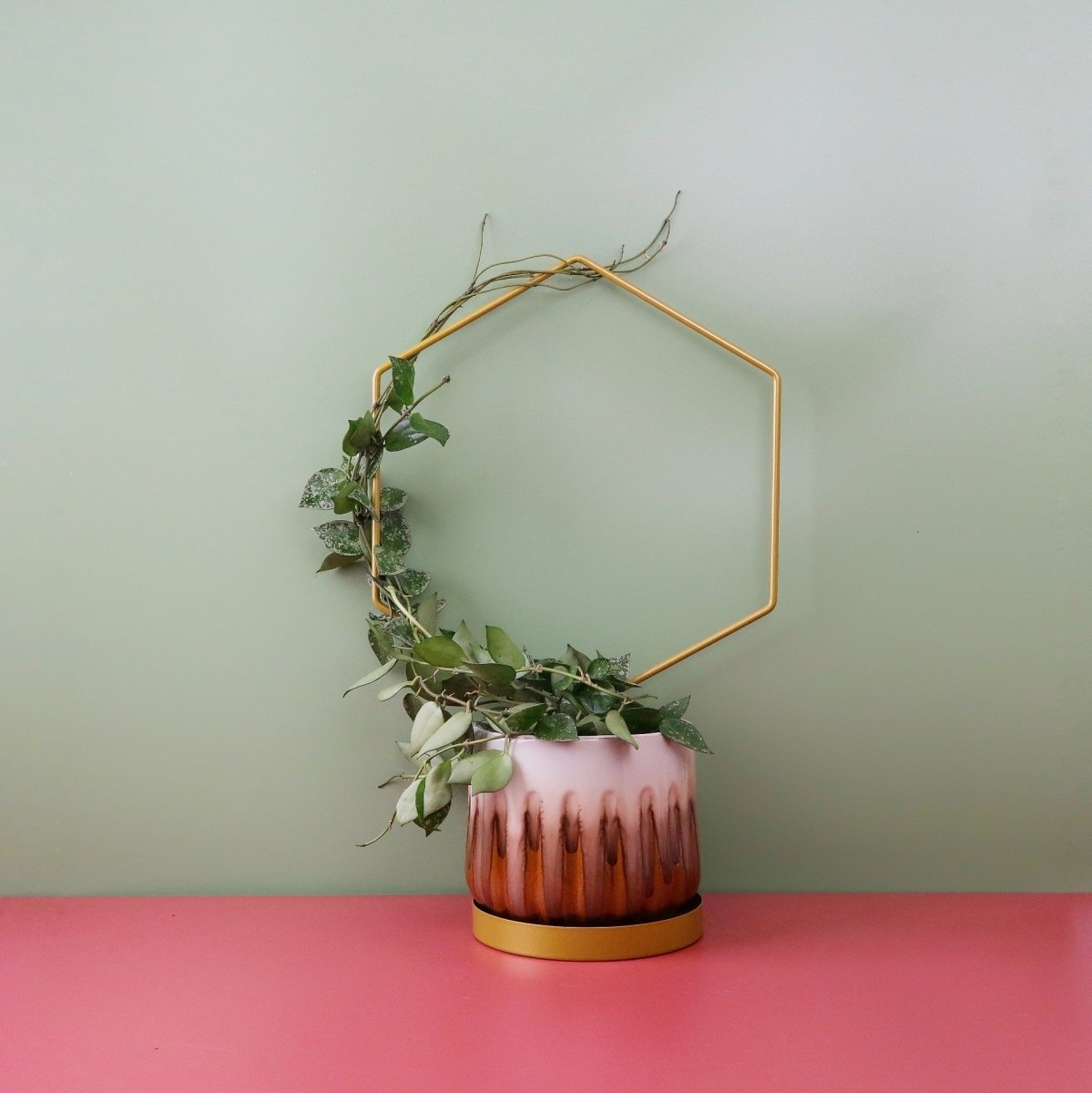Pflanzenstütze Esschert Geo Stand Gold, Form Circle, Höhe 45 cm