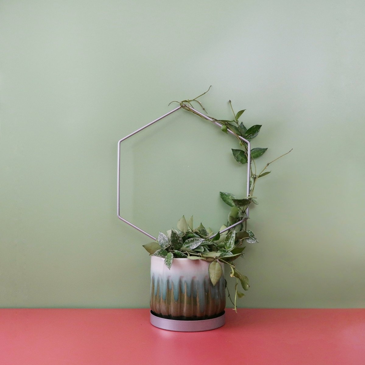 Pflanzenstütze Esschert Geo Stand Silver, Form Circle, Höhe 45 cm