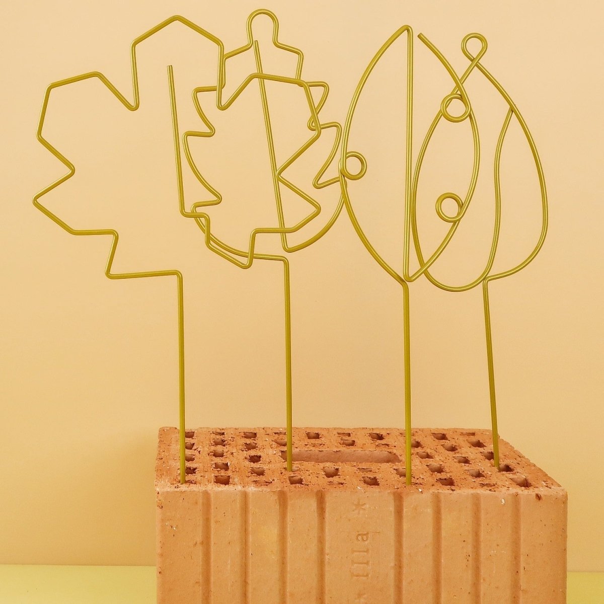 Pflanzenstütze Esschert Leaf Gold, Form Chestnut, Höhe 38 cm