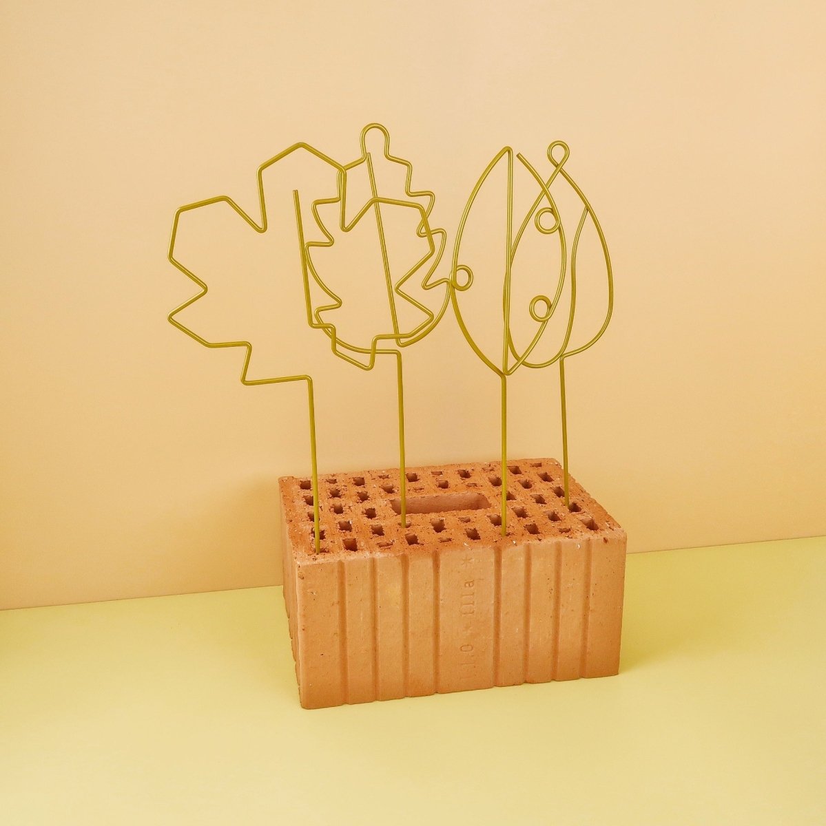Pflanzenstütze Esschert Leaf Gold, Form Hazel, Höhe 38 cm