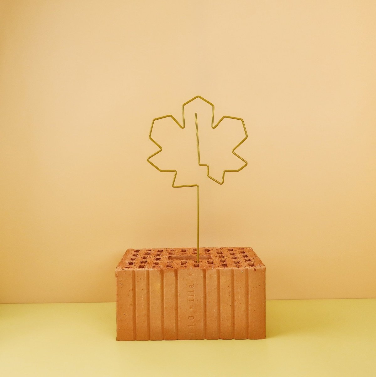 Pflanzenstütze Esschert Leaf Gold für Zimmer- und Gartenpflanzen