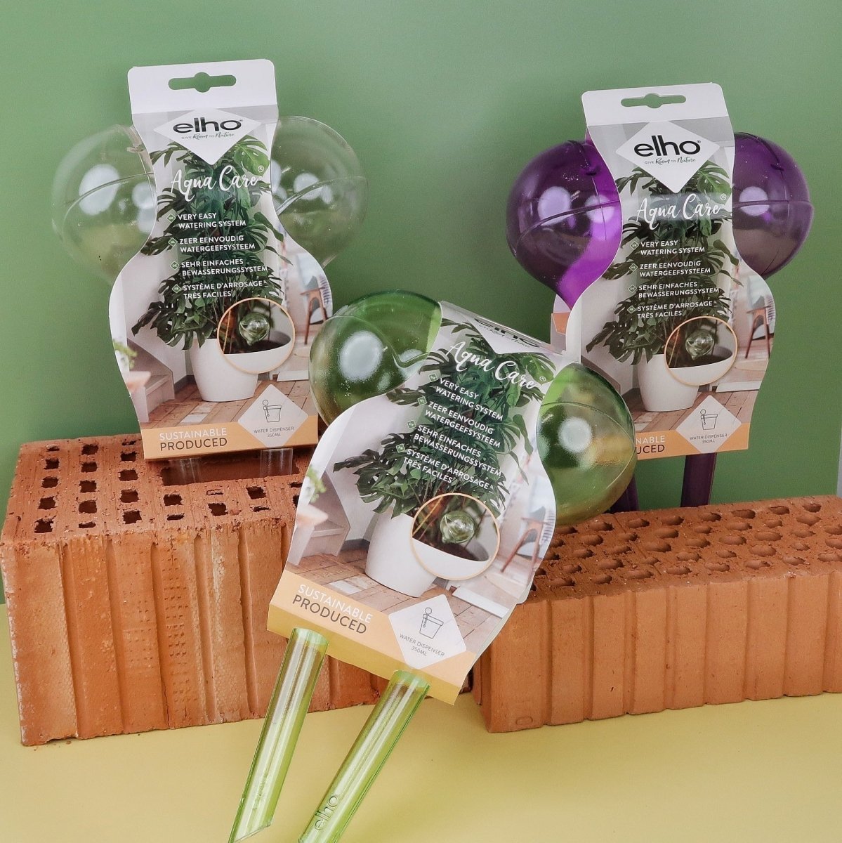 Selbstbewässerung Elho Aqua Care Aubergine, Bewässerungskugel aus Kunststoff