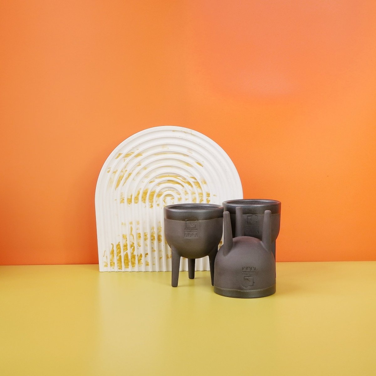 Handgefertigter Übertopf AKITA von Fóbe, 7/11 cm – potflourri