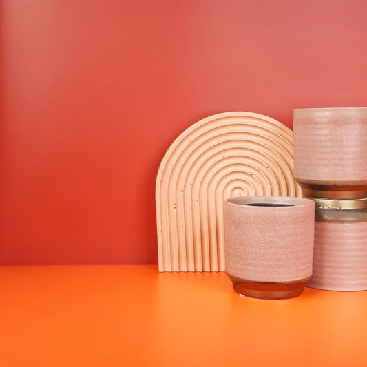 Keramik-Übertopf AVIGNON in Rosa, 6/10 cm – potflourri