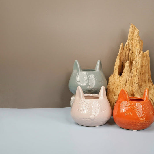 Keramik-Übertopf BILOELA in Fuchs-Form, 7 cm – potflourri