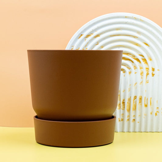 Übertopf Elho Greenville Ingwerbraun, warmer Naturton – potflourri