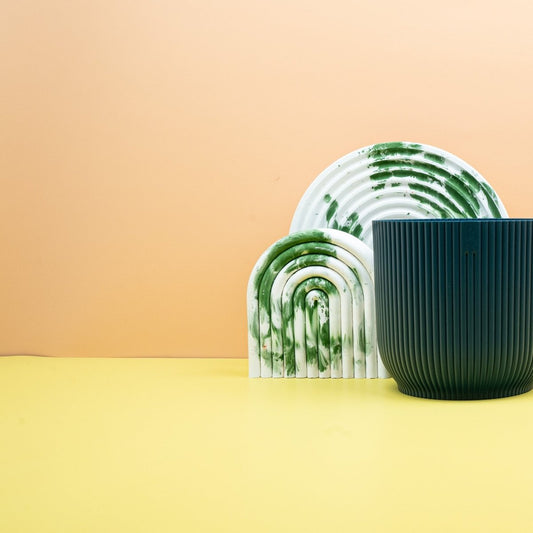 Übertopf Elho Vibes Fold Rund Tiefenblau, intensives Blau – potflourri