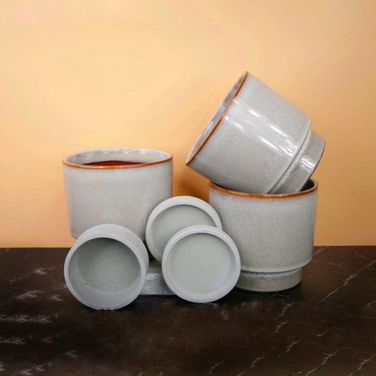 Keramik-Übertopf KONSTANZ mit Sockel, 12 cm – potflourri