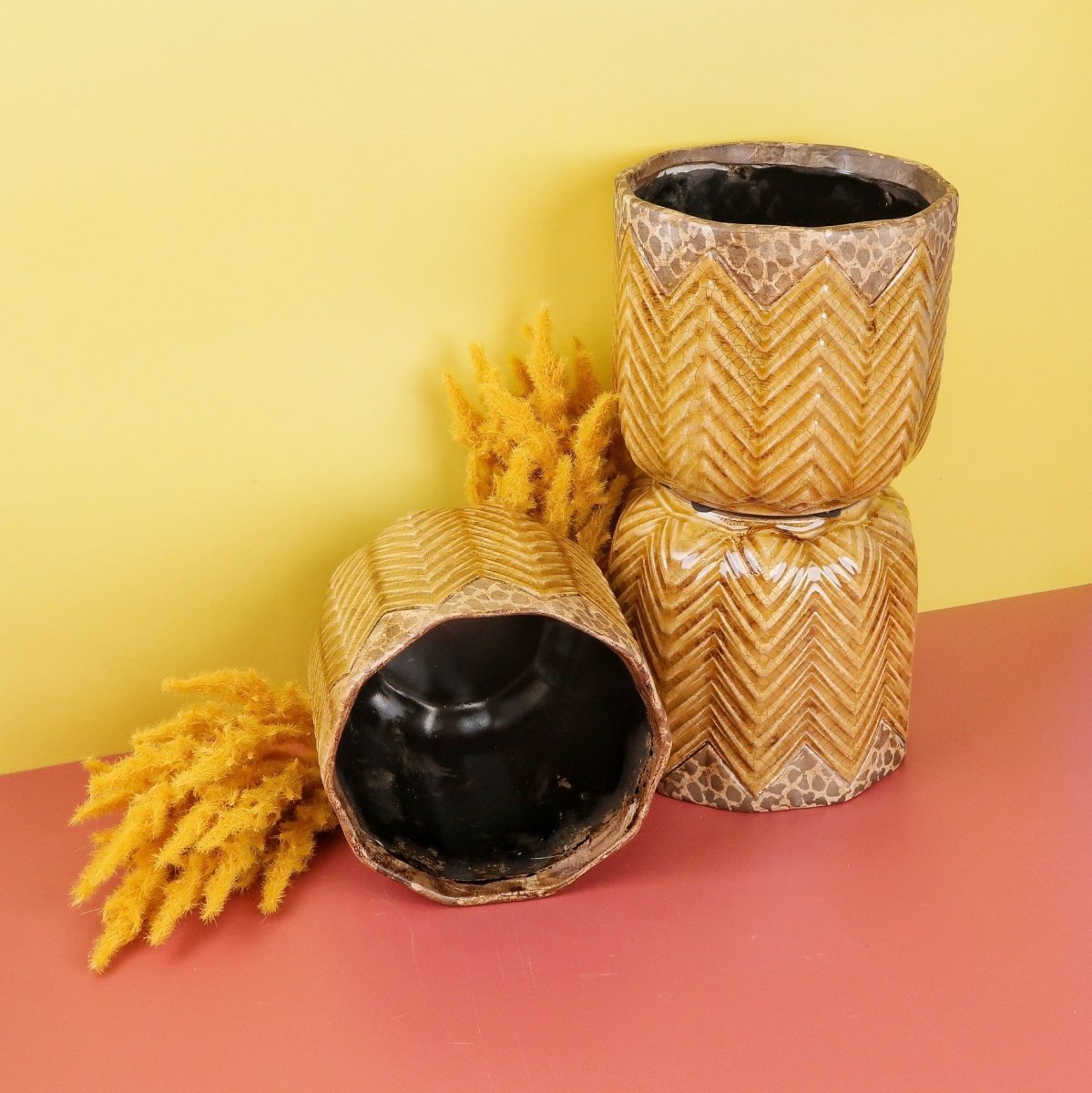 Übertopf KUMASI, handgemachtes Produkt aus Keramik