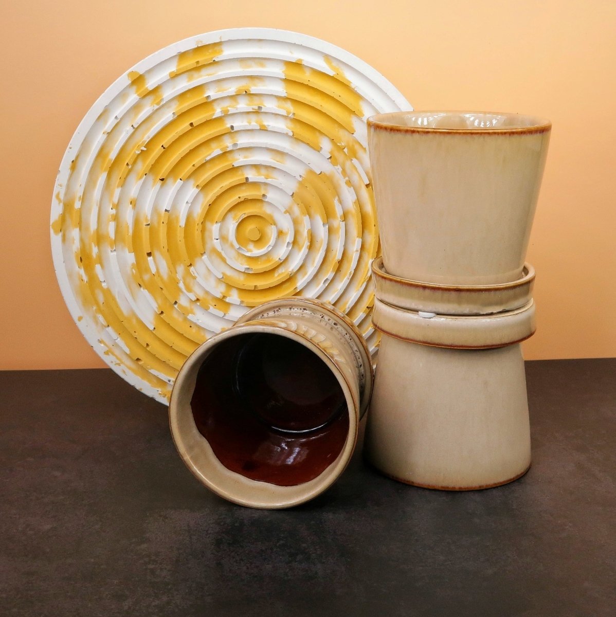 Keramik-Übertopf LUANDA für Zimmerpflanzen, 9 cm