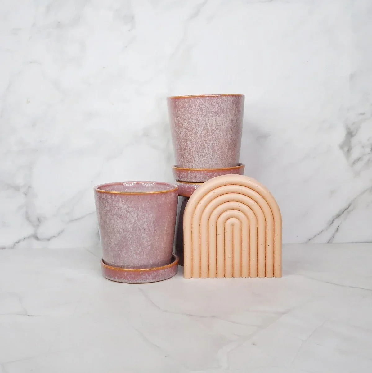 Keramik Übertopf MODENA in Lavendel, 11 cm – potflourri