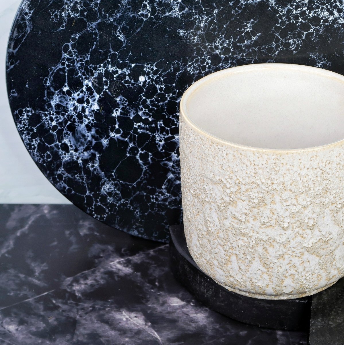 Steingut-Übertopf MURCIA für Zimmerpflanzen, 12 cm