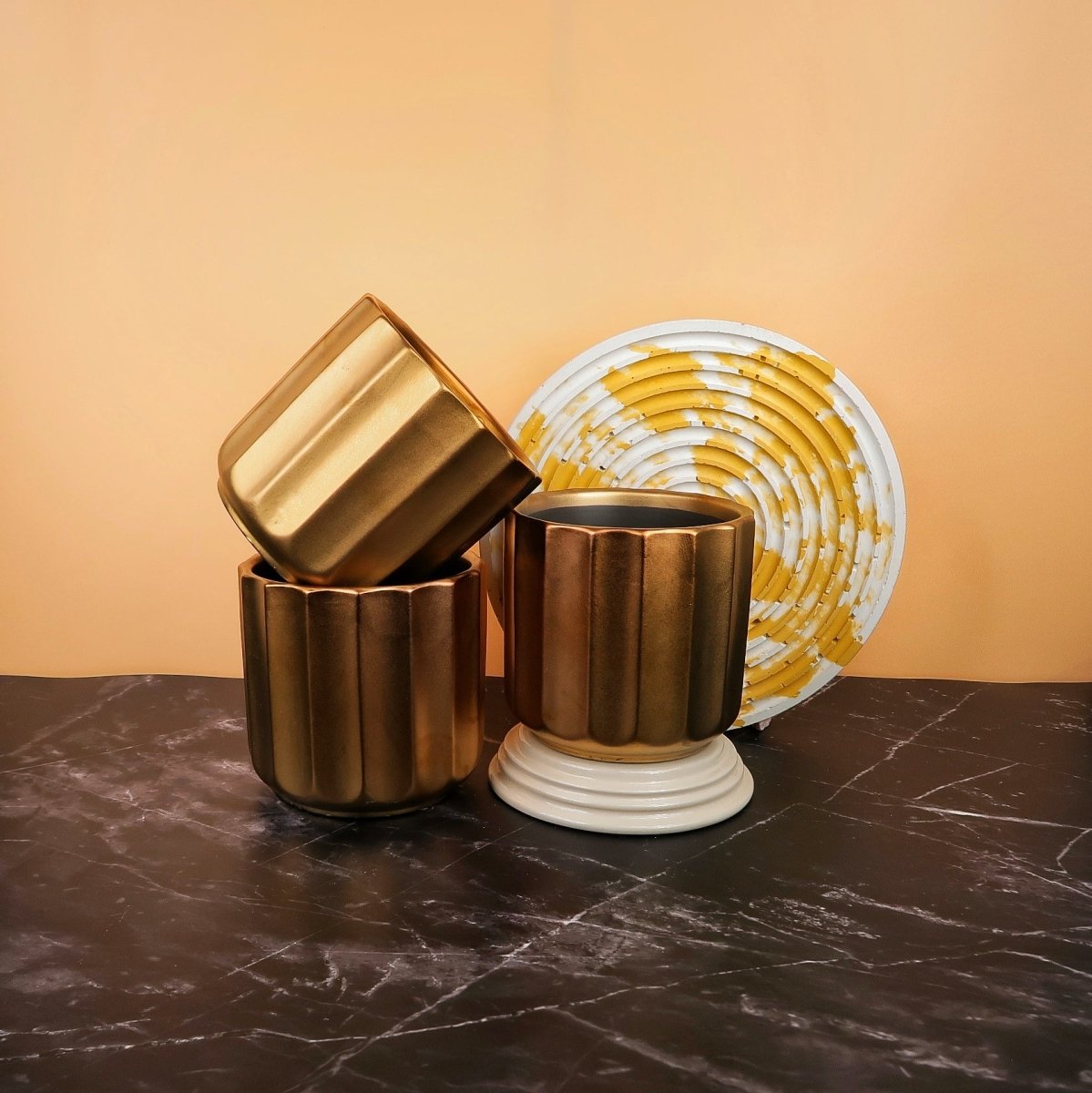 Keramik-Übertopf NIZZA in Bronze, 11 cm – potflourri