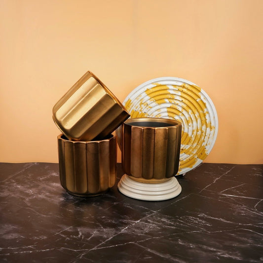 Keramik-Übertopf NIZZA in Bronze, 11 cm – potflourri