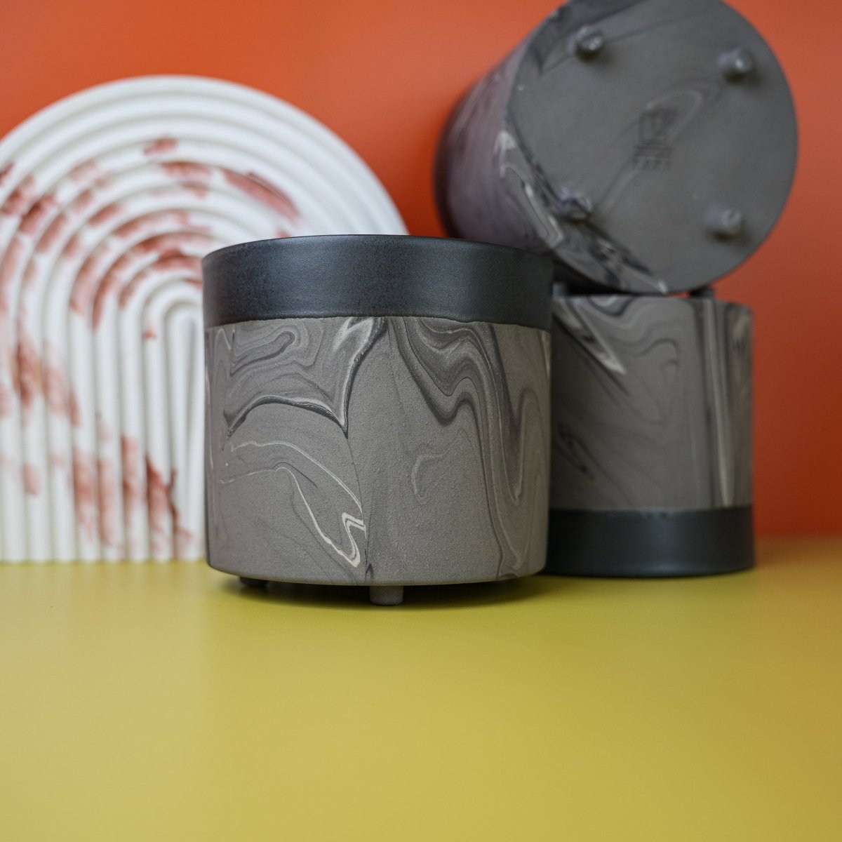 Übertopf OKOYAMA mit Marmor-Optik – Ansicht 6