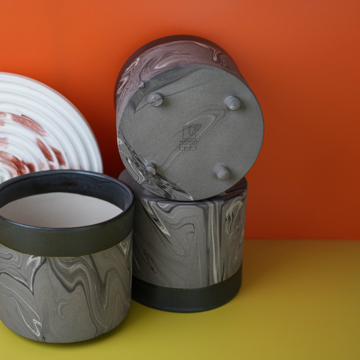 Minimalistischer Übertopf OKOYAMA, 6, 9 und 12 cm