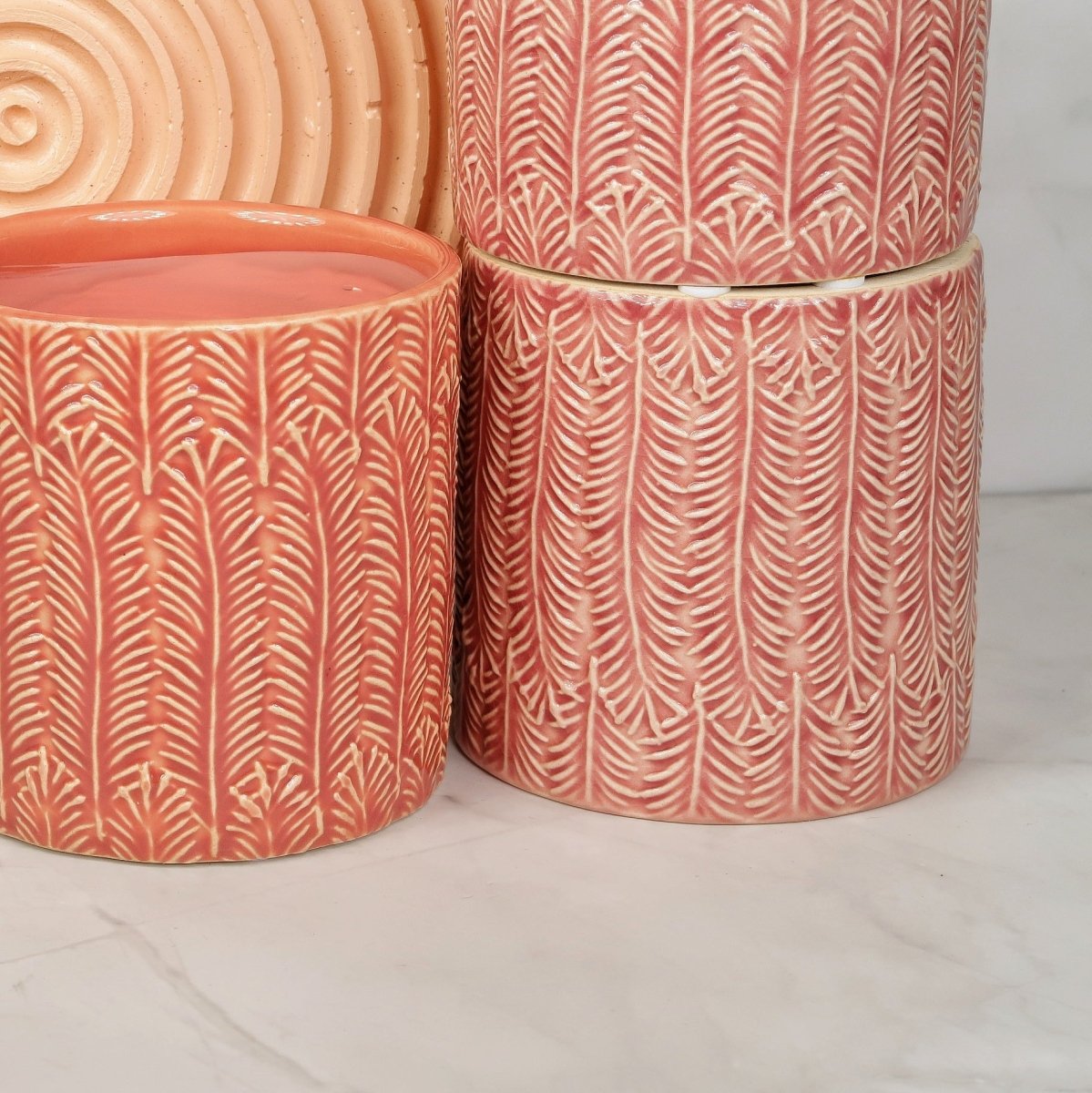 Übertopf SARAGOSSA 10 cm aus Keramik in Rosa