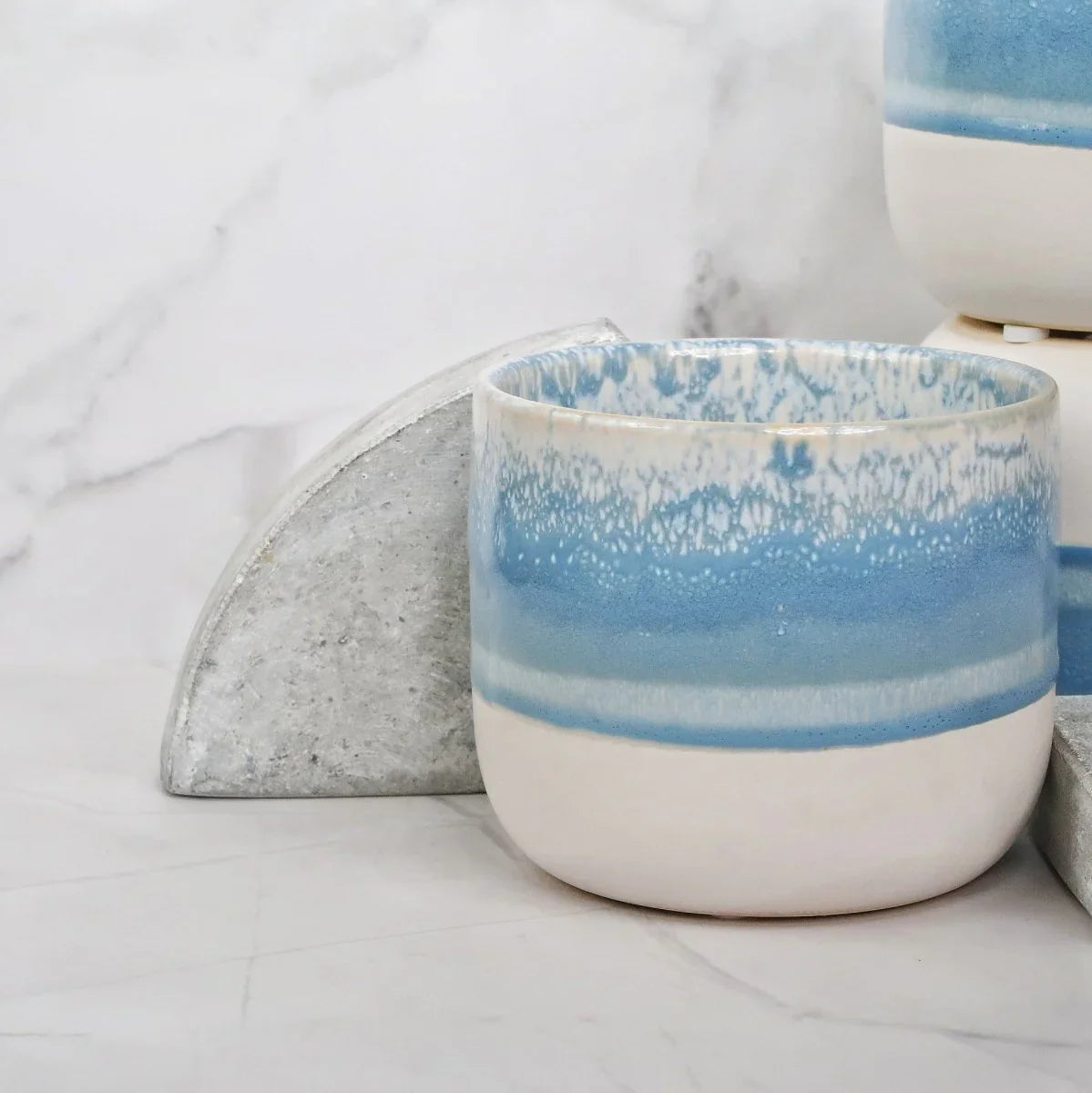 Blumentopf VALENCE 11 cm in hellem Blau