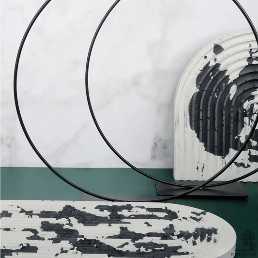 Airplant Holder Ring in Schwarz, Metall – potflourri