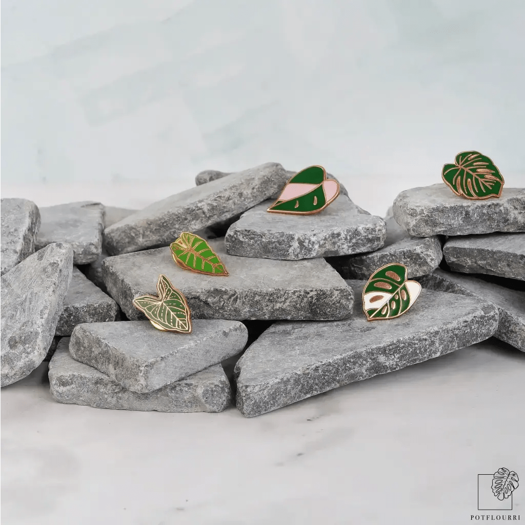 Metall-Plantpin, bronzeveredelt und poliert