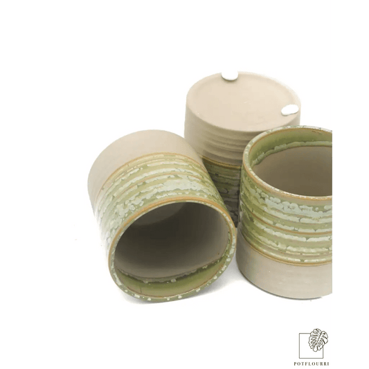 Steingut-Übertopf HJORTDAL mit Farbübergang, 6 cm – potflourri