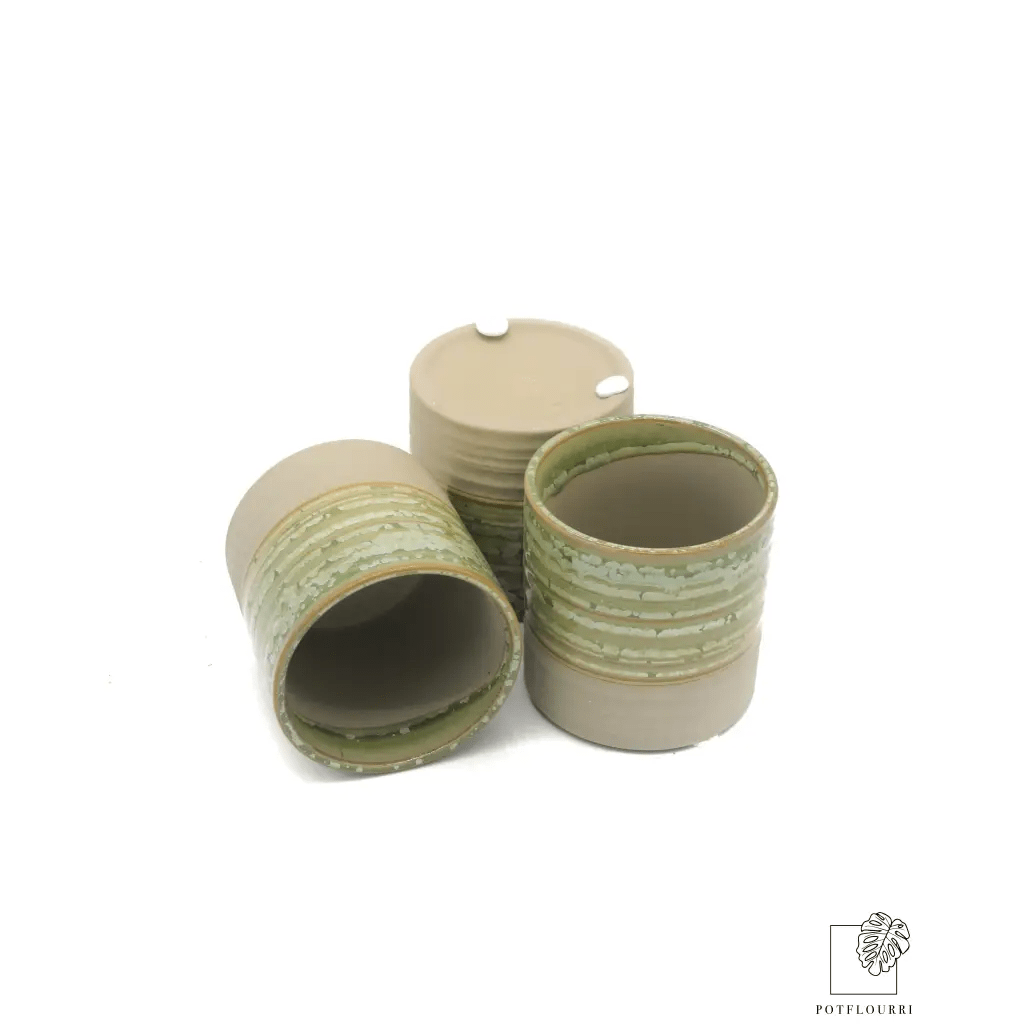 Steingut-Übertopf HJORTDAL mit Farbübergang, 6 cm – potflourri