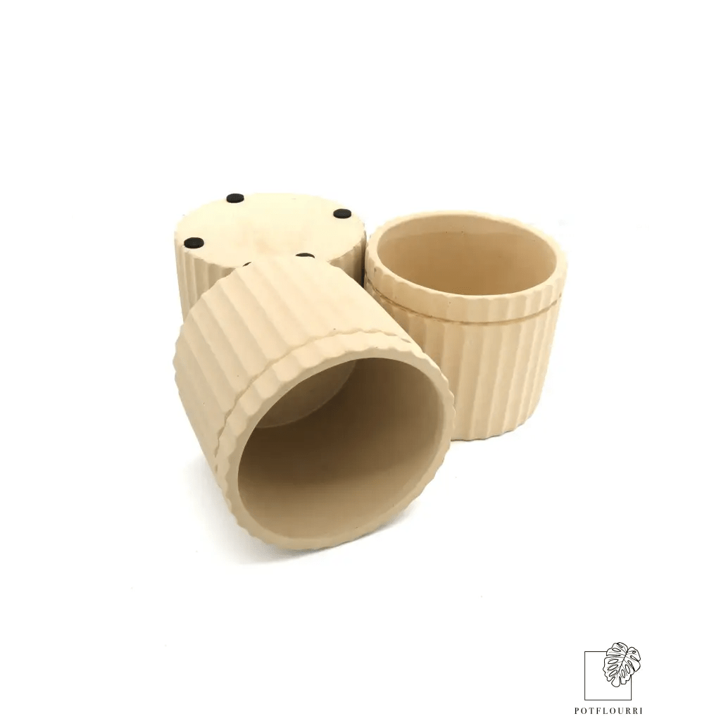 Steingut-Übertopf SAMARRA in Wüstensand-Optik, 12 cm – potflourri
