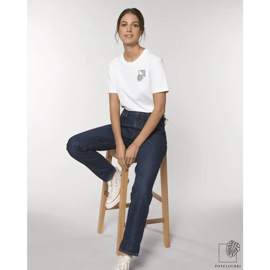 Unisex T-Shirt „Home Is Where My Plants Are" in Weiß – potflourri