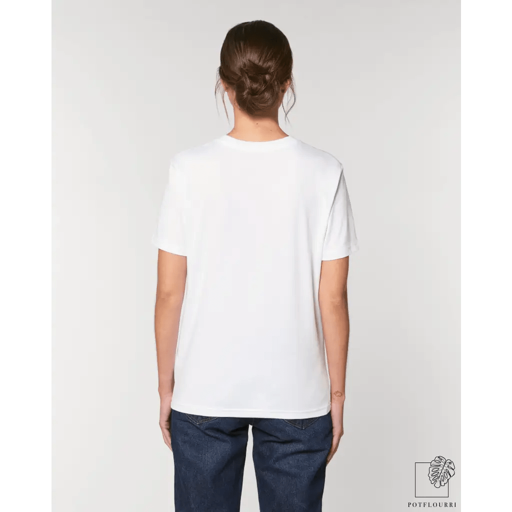 Bio-Baumwoll-T-Shirt mit Doppelabsteppung an Ärmeln und Saum